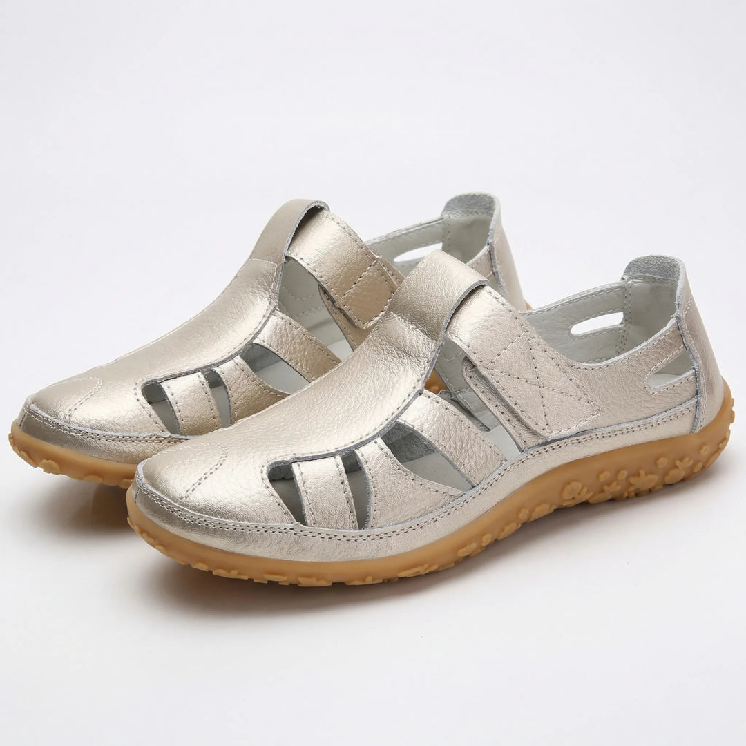 Comfavra - Closed-Toe Adjustable Strap Sandal