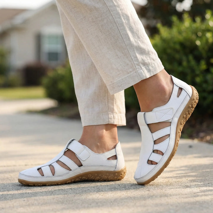 Comfavra - Closed-Toe Adjustable Strap Sandal
