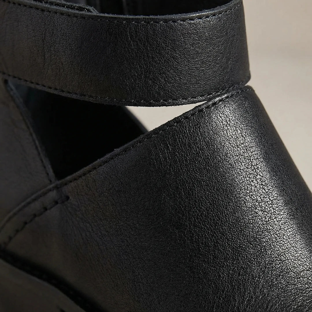 Comforvia - Ankle Strap Block Heel Shoe
