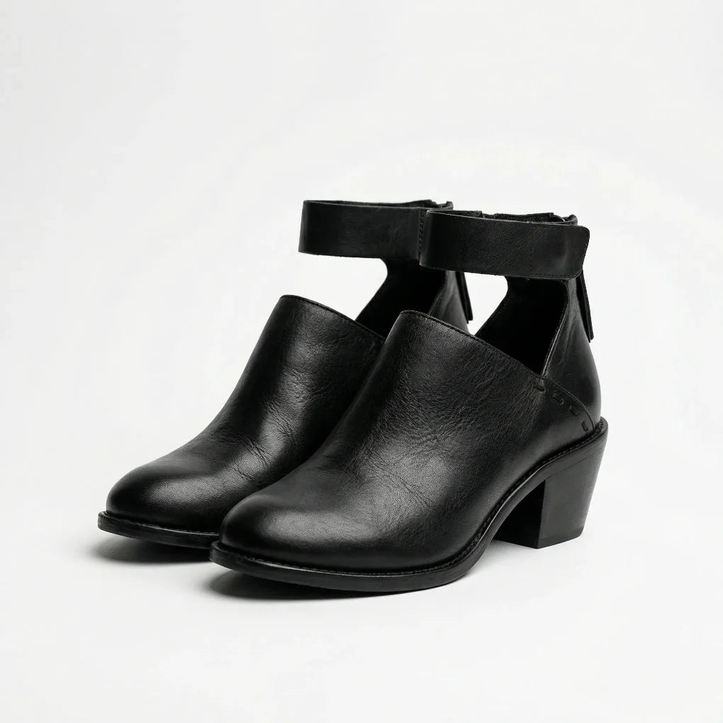 Comforvia - Ankle Strap Block Heel Shoe