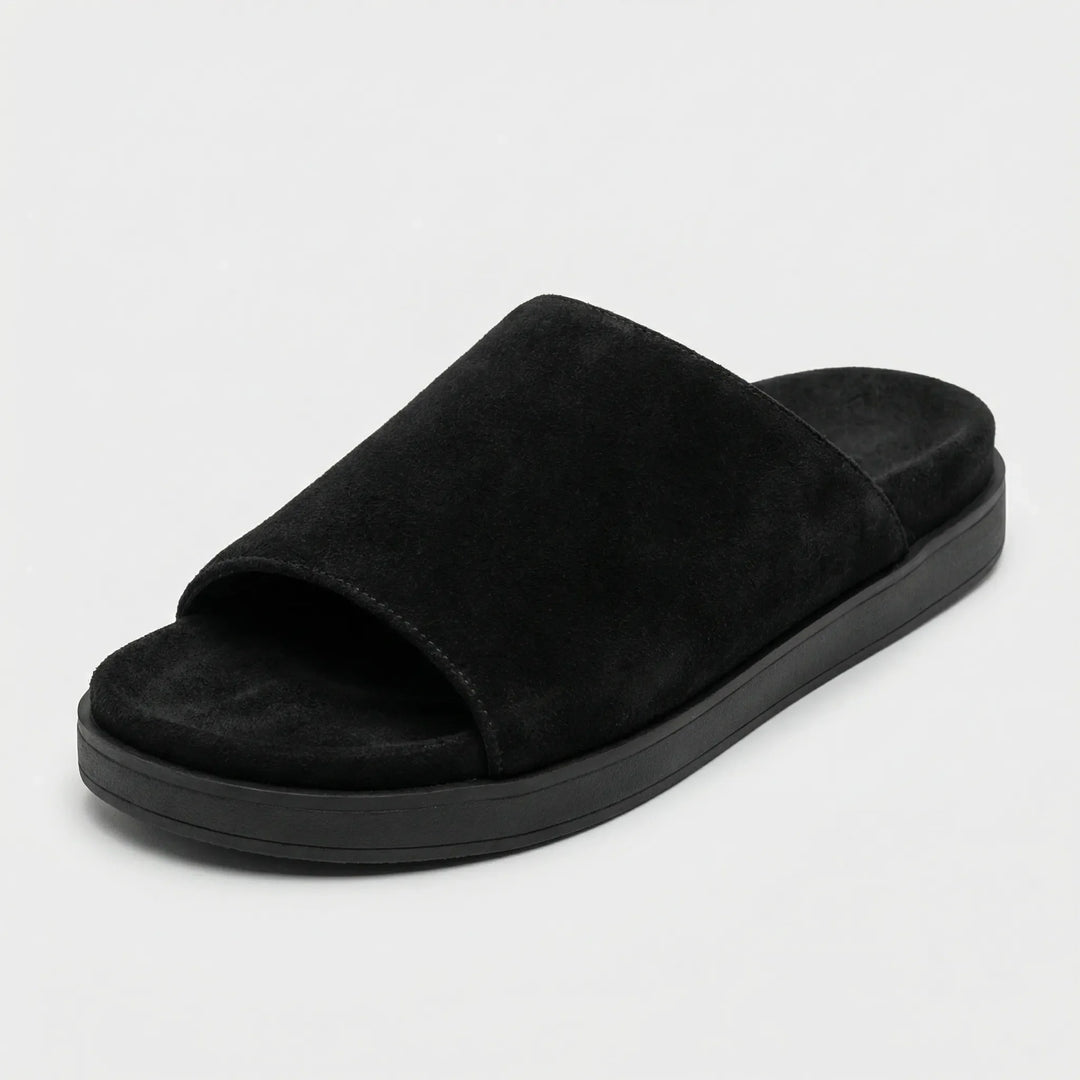 Cozique - Open Toe Fur Slide Slipper