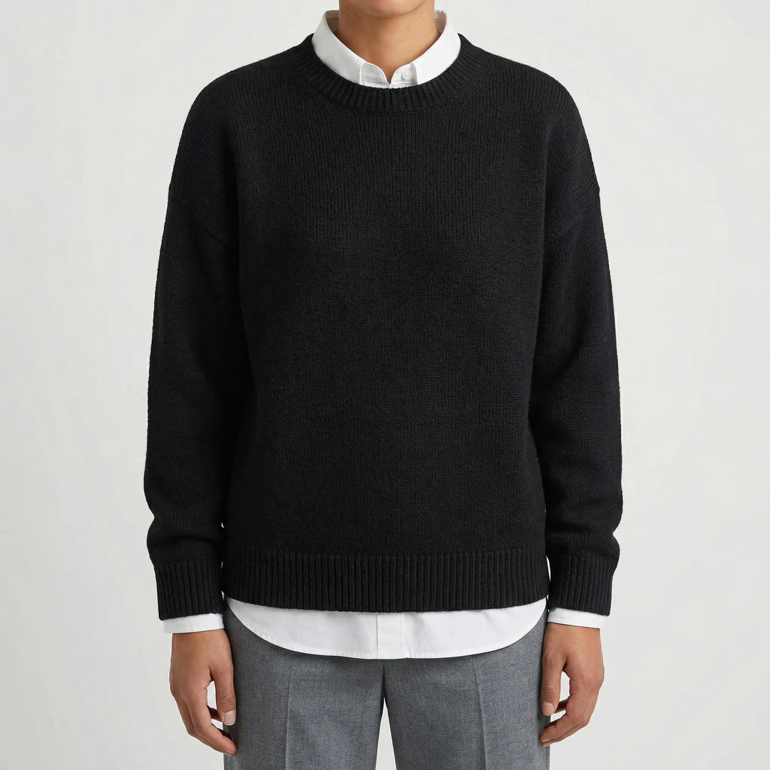 Coziven - Crewneck Pullover Knit Sweater