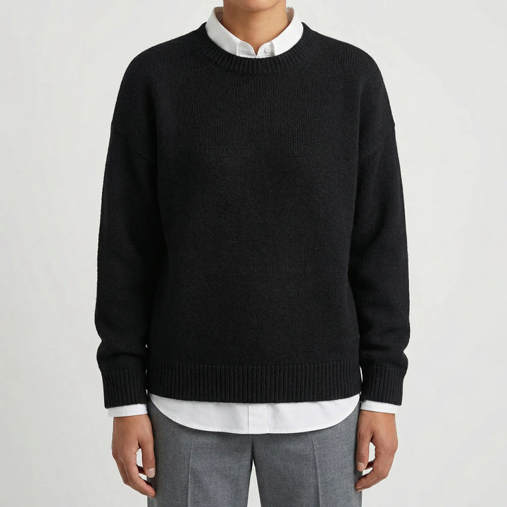 Coziven - Crewneck Pullover Knit Sweater