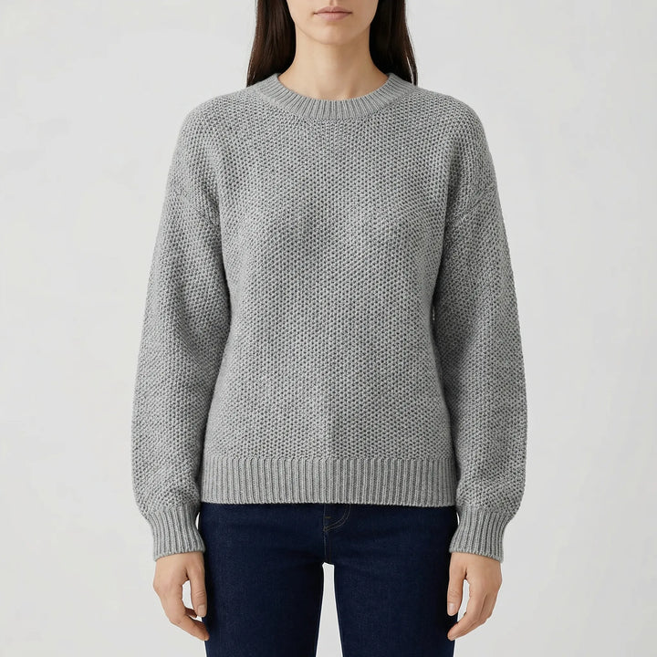 Cozlette - Crew Neck Relaxed Knit Pullover