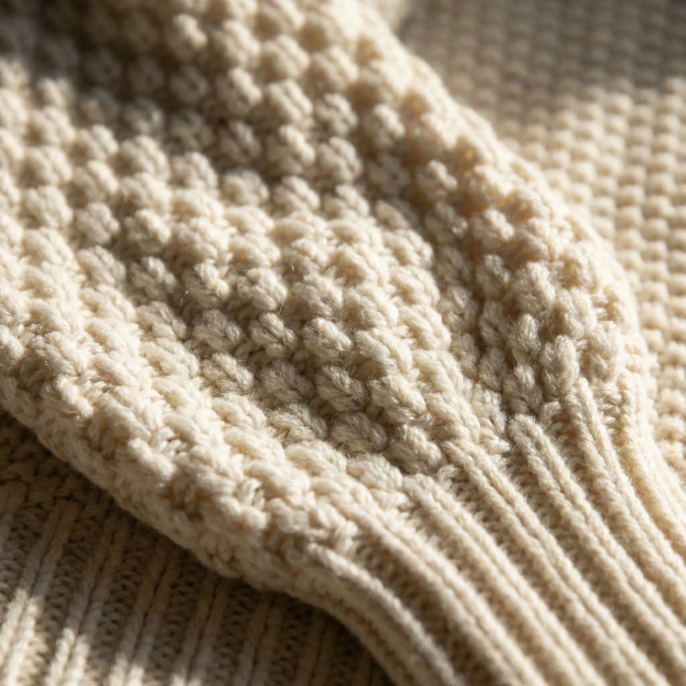 Cozlette - Crew Neck Relaxed Knit Pullover