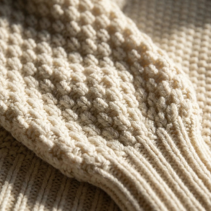 Cozlette - Crew Neck Relaxed Knit Pullover