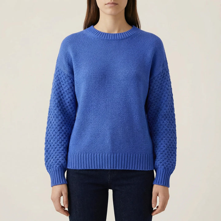 Cozlette - Crew Neck Relaxed Knit Pullover