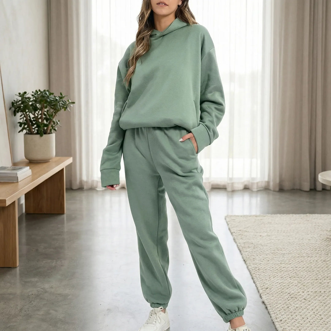 Cozlynx - Hooded Sweatshirt And Jogger Set