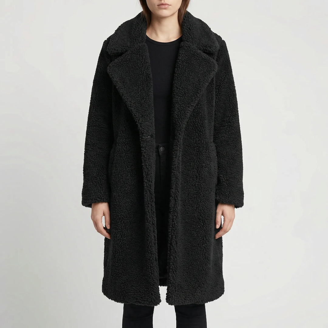 Cozyven - Long Open-Front Teddy Coat