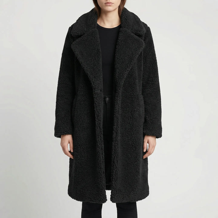 Cozyven - Long Open-Front Teddy Coat