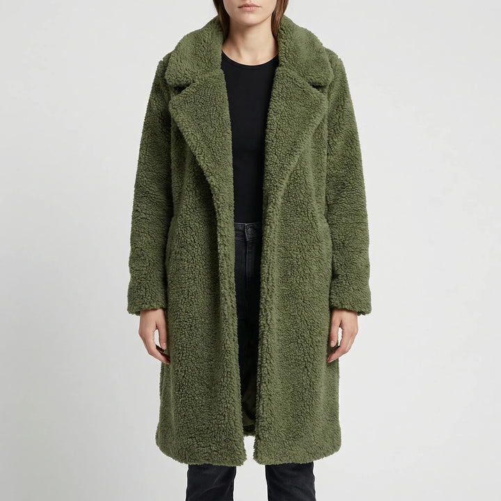 Cozyven - Long Open-Front Teddy Coat