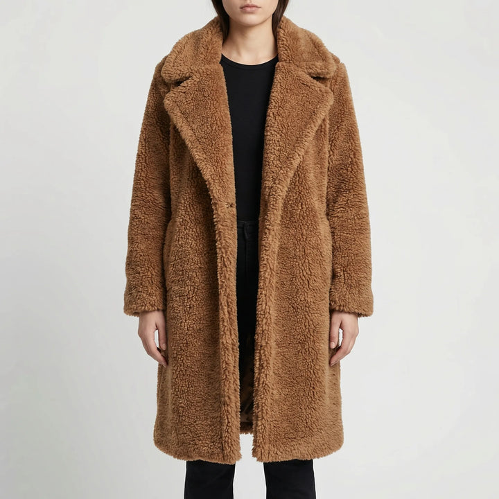 Cozyven - Long Open-Front Teddy Coat