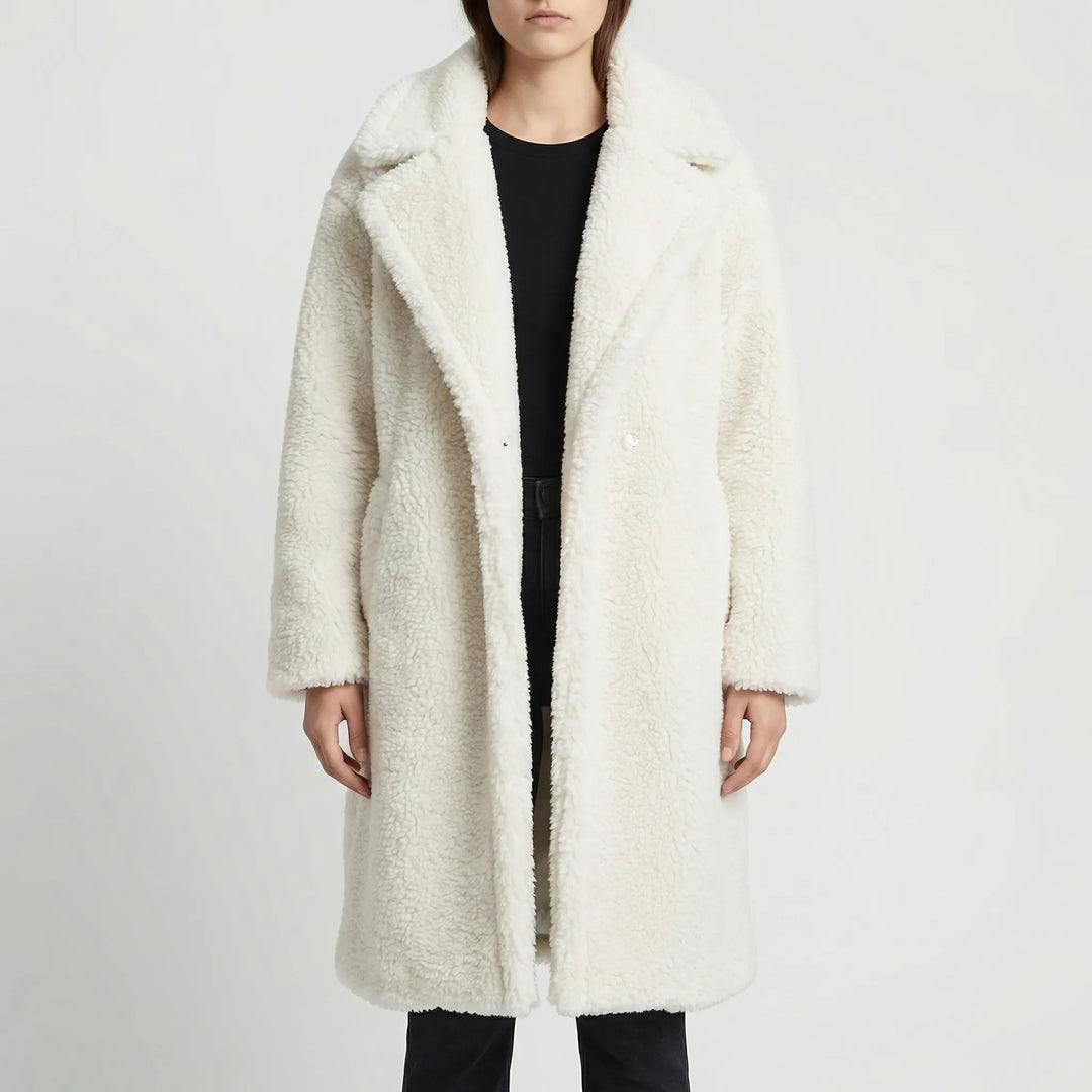 Cozyven - Long Open-Front Teddy Coat