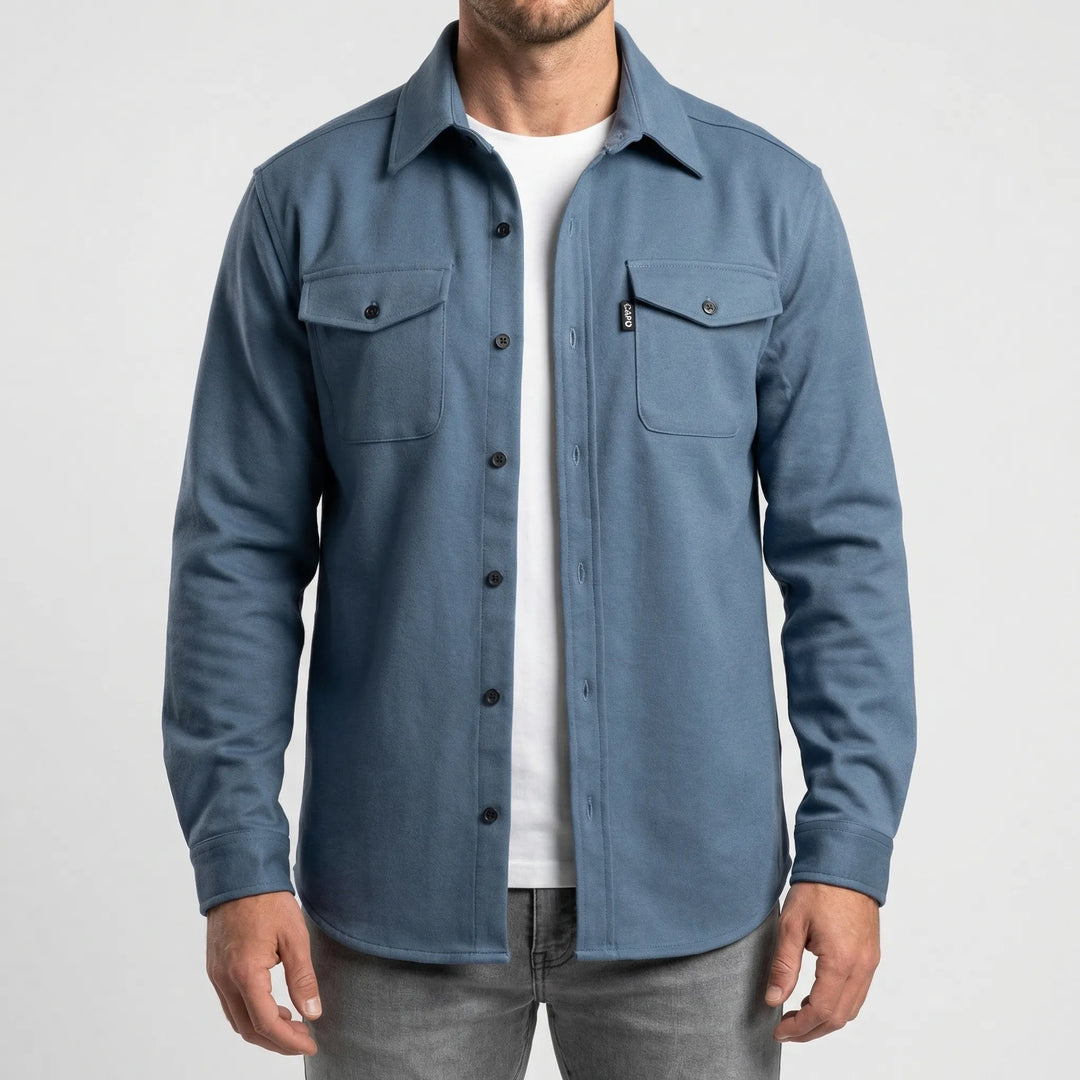 Cravoto - Long-Sleeve Button-Up Overshirt