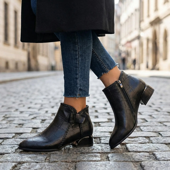 Crestona - Low Block Heel Ankle Boot