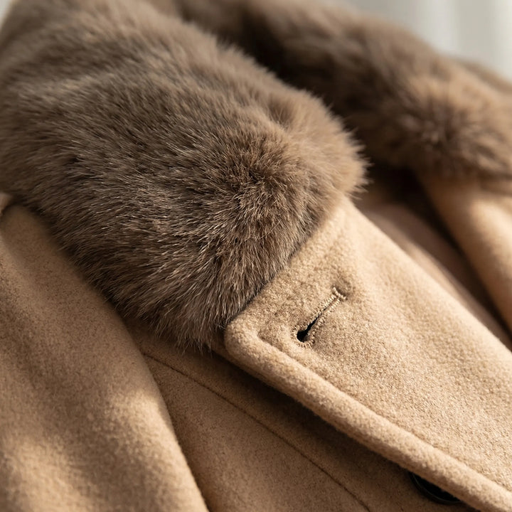Crestwyn - Double-Breasted Belted Winter Coat