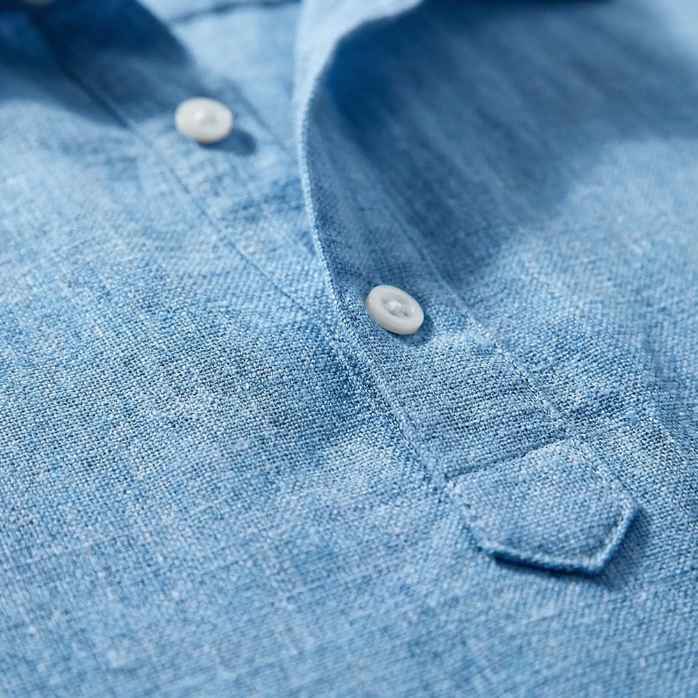 Crispano - Long Sleeve Collared Pullover Shirt