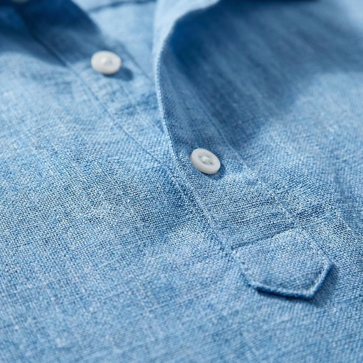 Crispano - Long Sleeve Collared Pullover Shirt