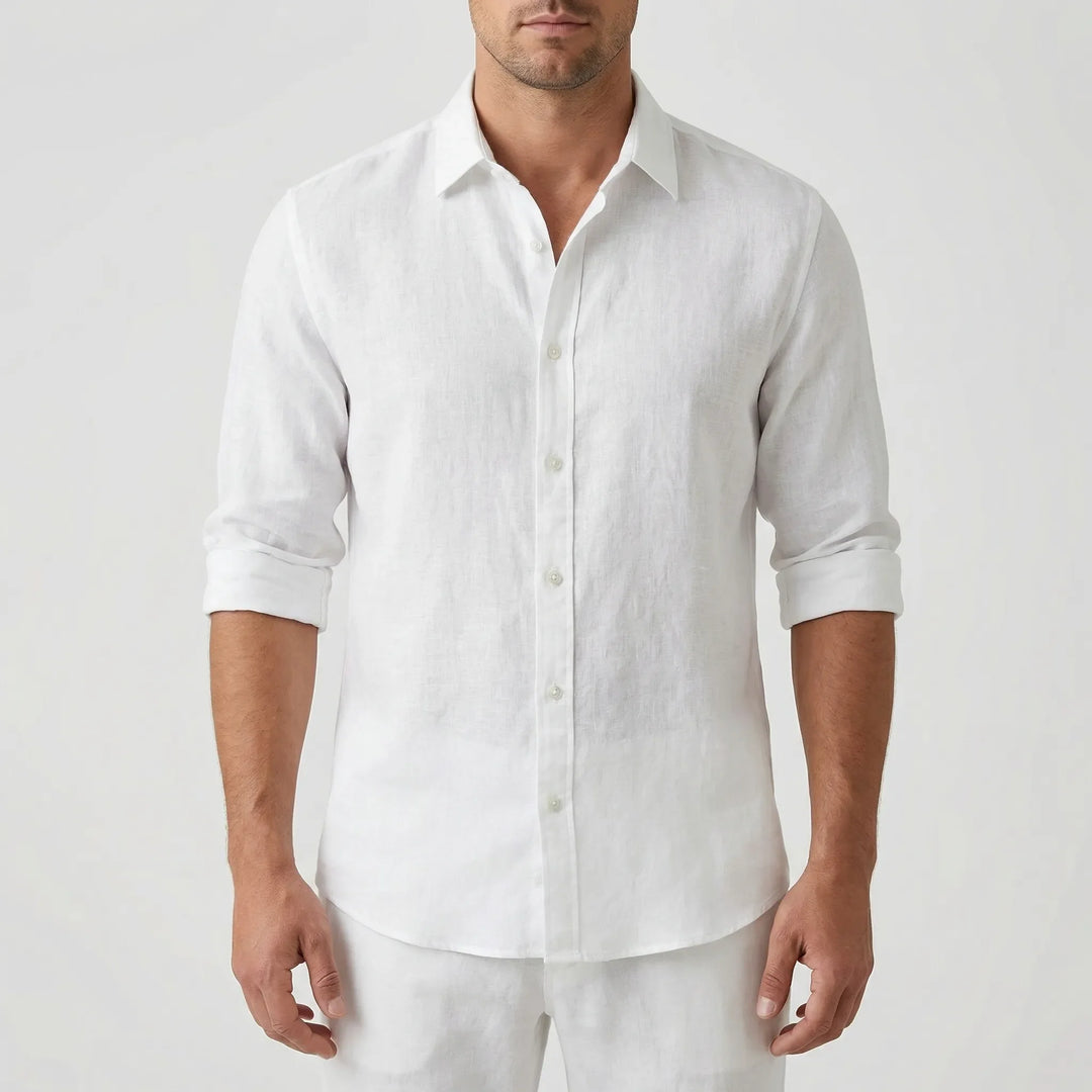 Crispano - Long Sleeve Collared Pullover Shirt