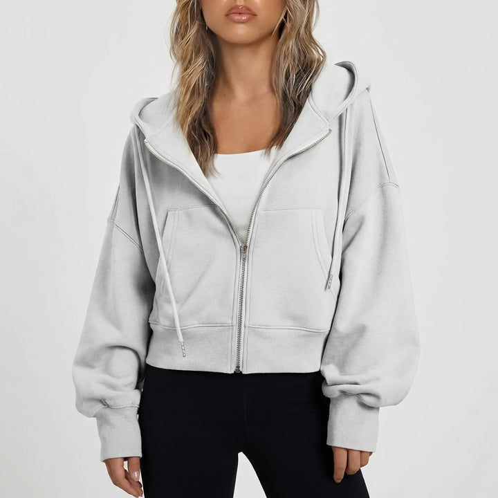 Croplyx - Cropped Zip-Up Hoodie For Women