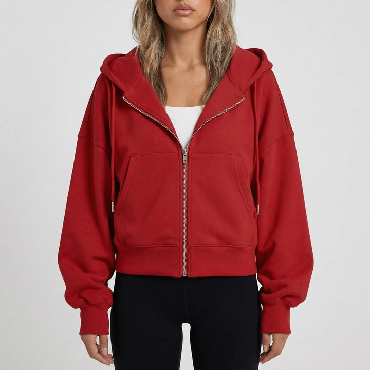 Croplyx - Cropped Zip-Up Hoodie For Women