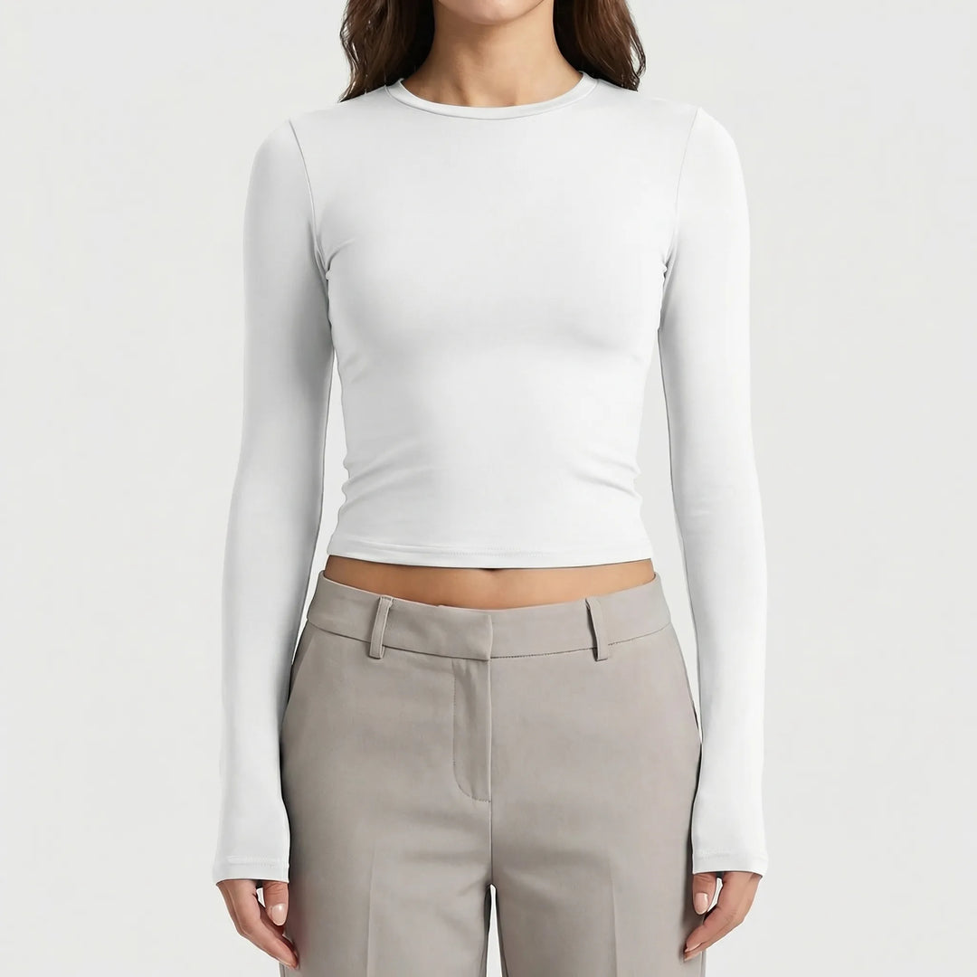 Crovella - Long Sleeve Cropped Tee