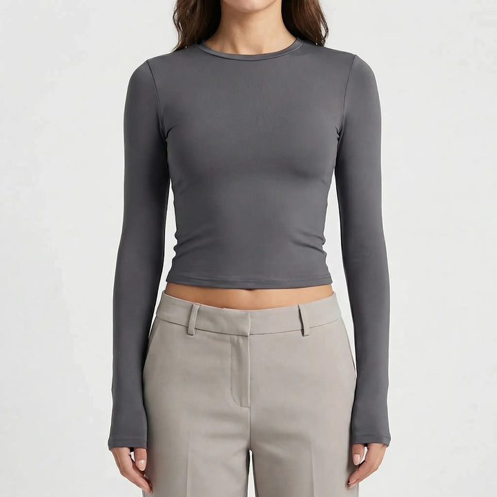 Crovella - Long Sleeve Cropped Tee