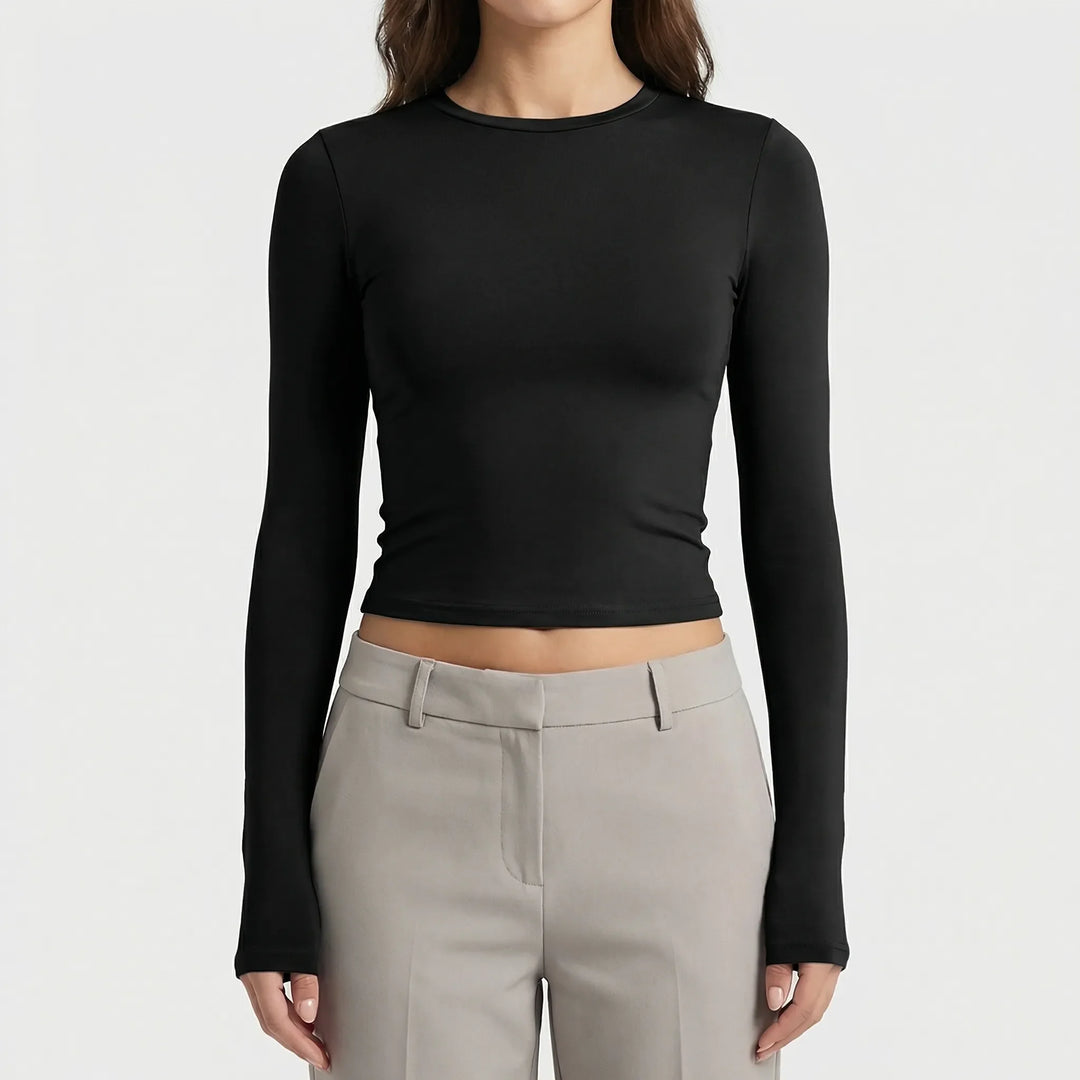 Crovella - Long Sleeve Cropped Tee