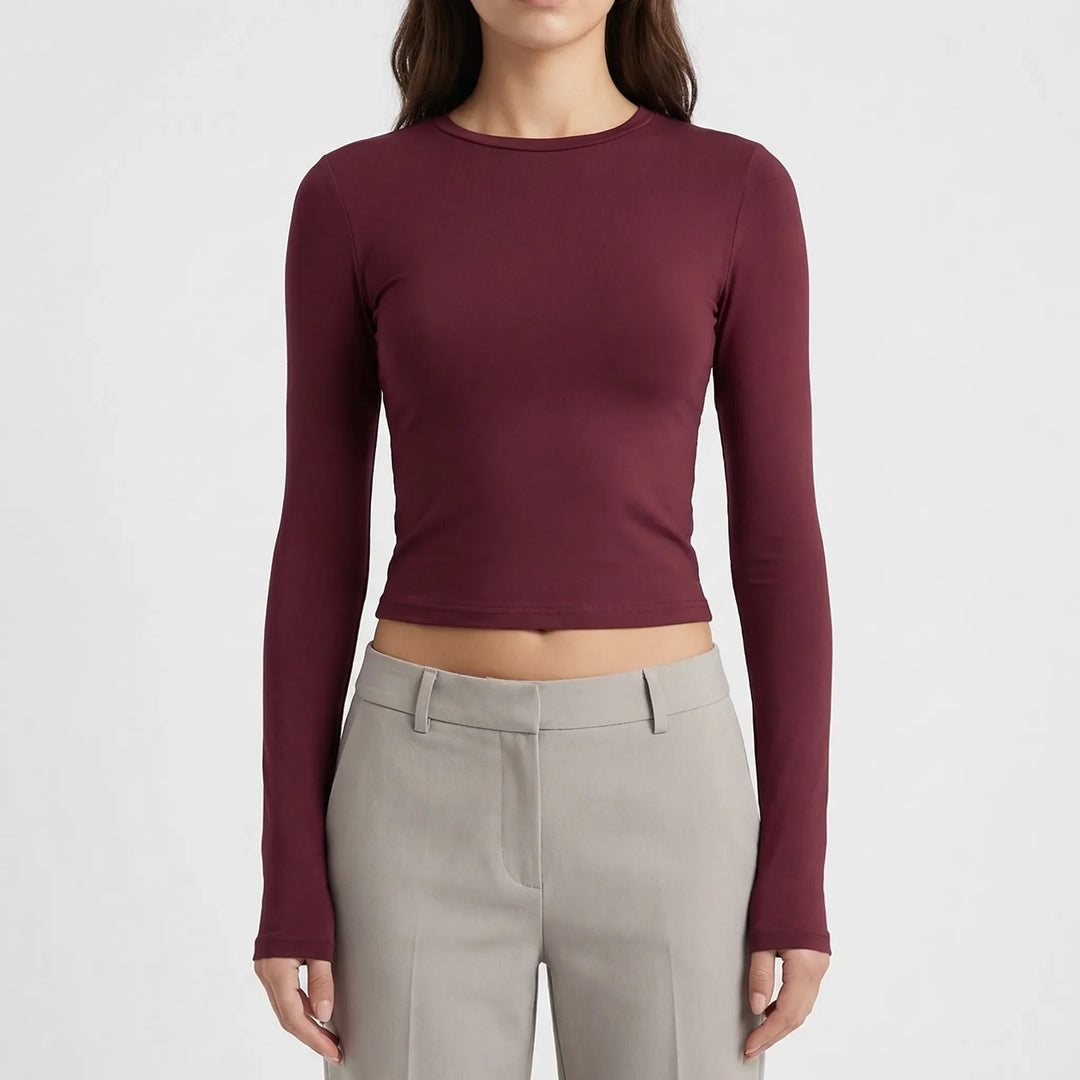 Crovella - Long Sleeve Cropped Tee