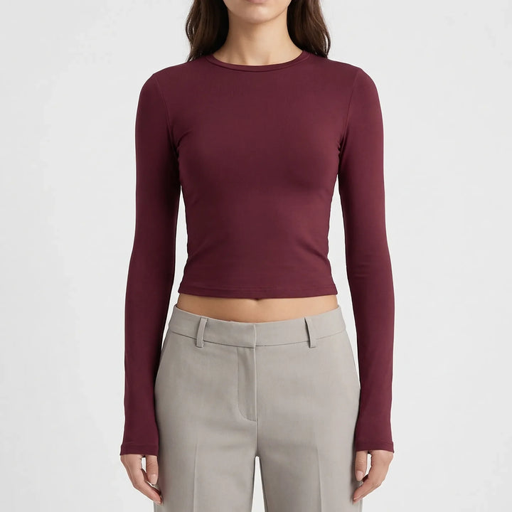 Crovella - Long Sleeve Cropped Tee