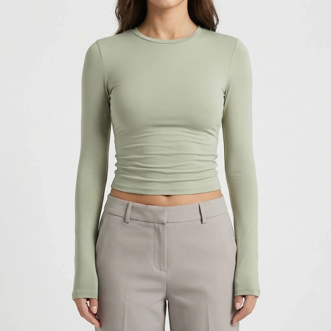 Crovella - Long Sleeve Cropped Tee