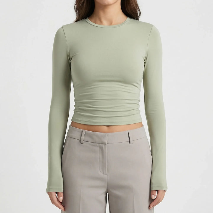 Crovella - Long Sleeve Cropped Tee