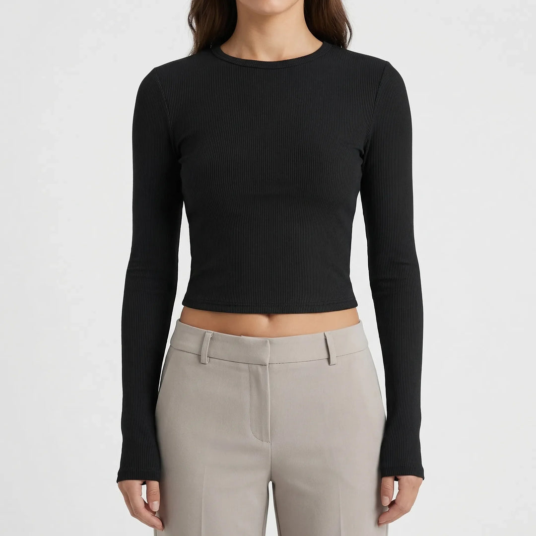 Crovella - Long Sleeve Cropped Tee
