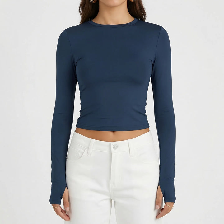 Crovella - Long Sleeve Cropped Tee