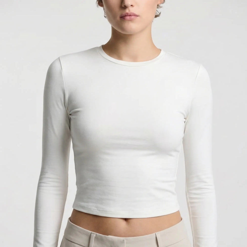 Crovella - Long Sleeve Cropped Tee