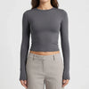 Långärmad Cropped T-shirt