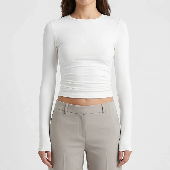 Crovella - Long Sleeve Cropped Tee