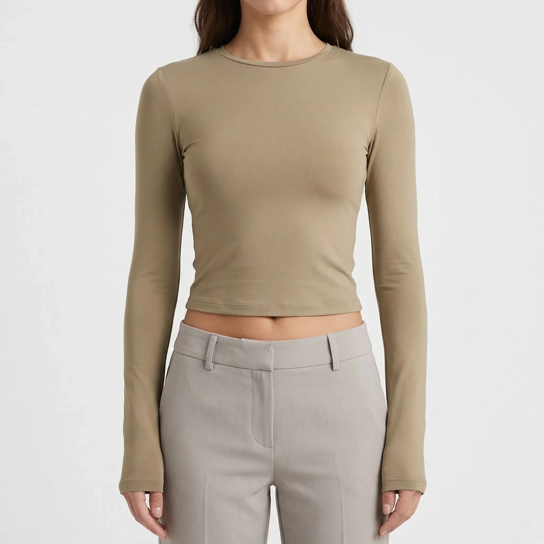 Crovella - Long Sleeve Cropped Tee
