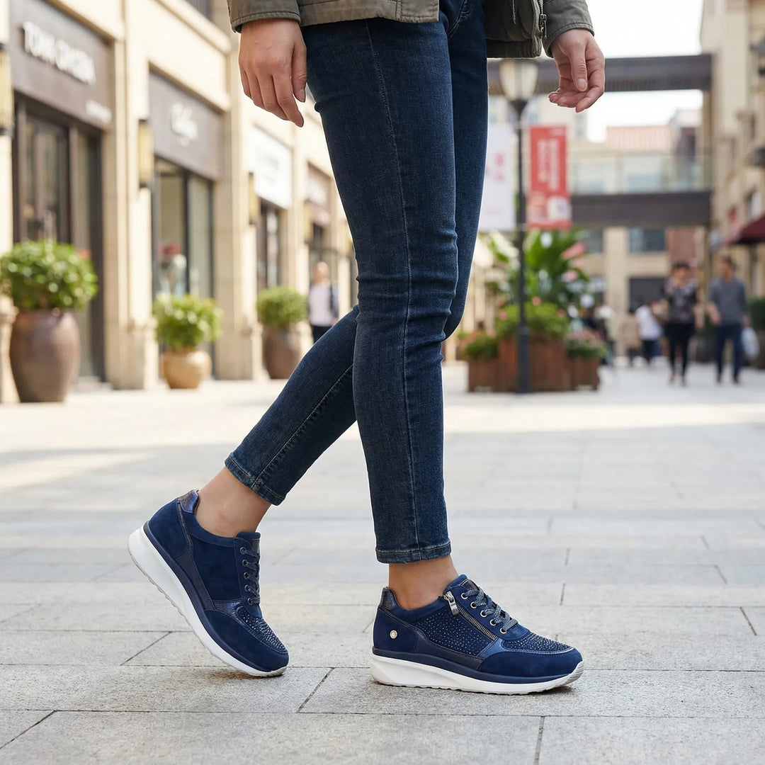 Crystella - Crystal-Embellished Platform Sneaker