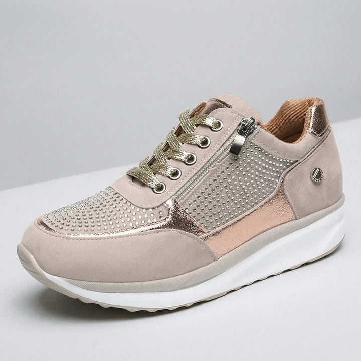 Crystella - Crystal-Embellished Platform Sneaker