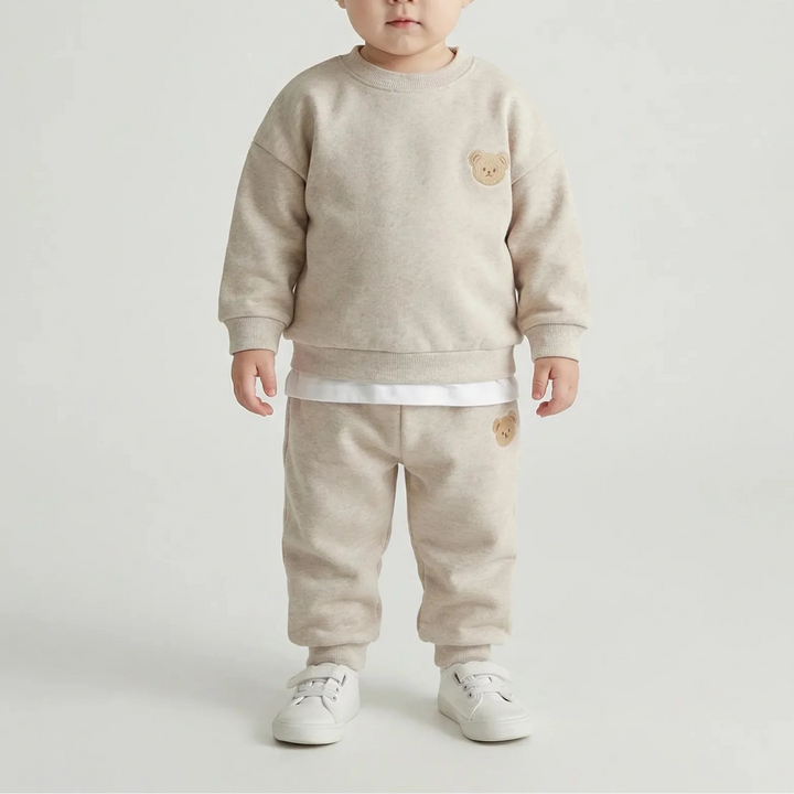 Cublyn - Bear Patch Toddler Sweatshirt Set