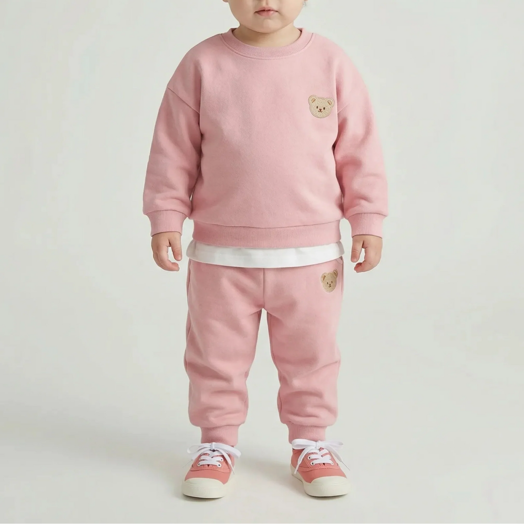Cublyn - Bear Patch Toddler Sweatshirt Set