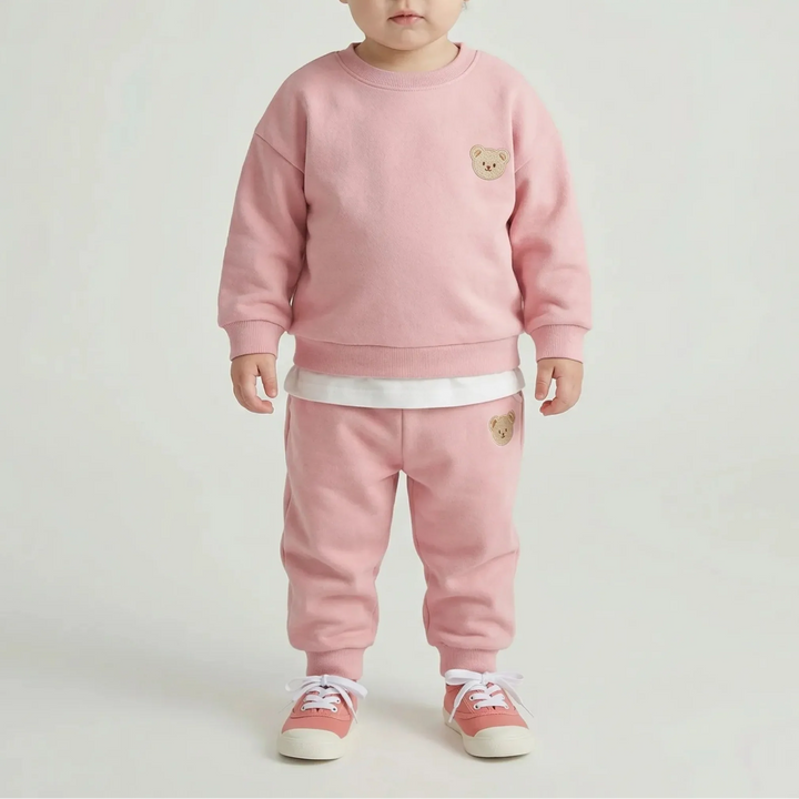 Cublyn - Bear Patch Toddler Sweatshirt Set