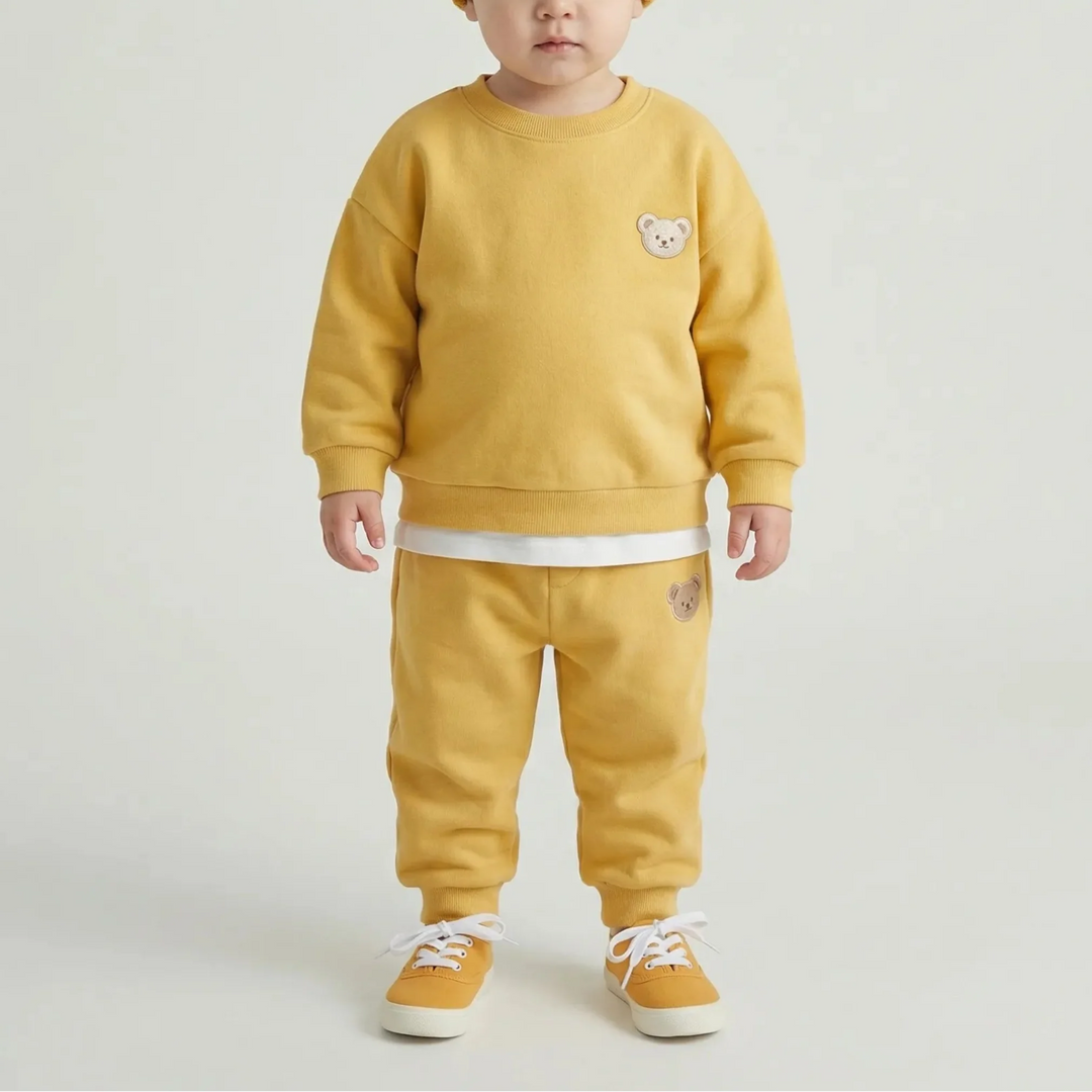 Cublyn - Bear Patch Toddler Sweatshirt Set