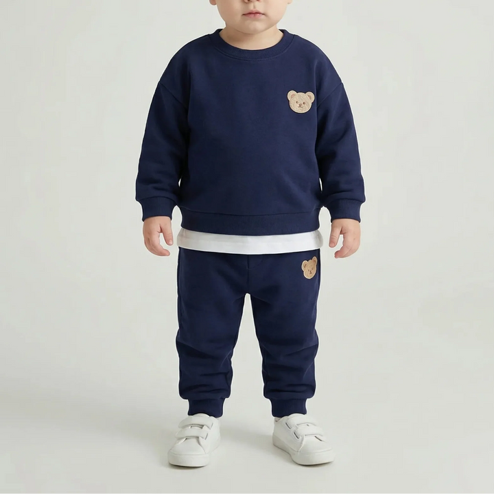 Cublyn - Bear Patch Toddler Sweatshirt Set