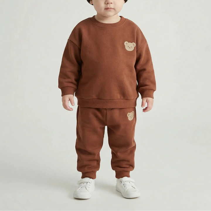 Cublyn - Bear Patch Toddler Sweatshirt Set