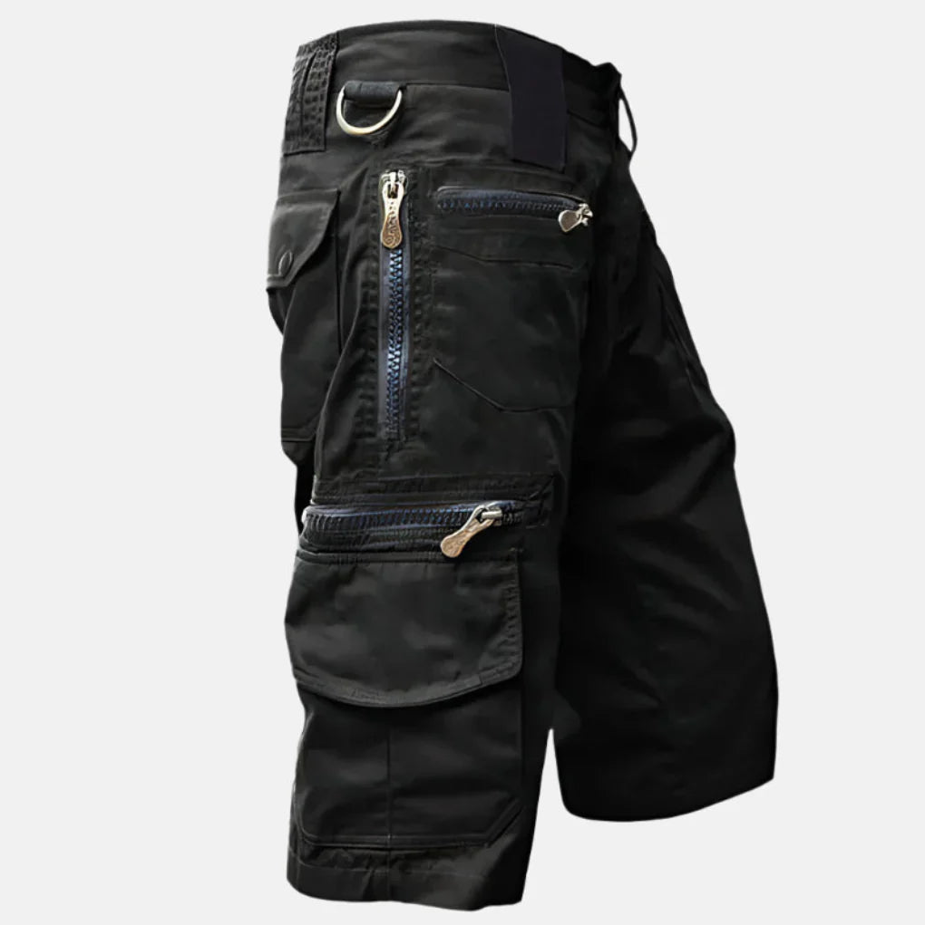 Knälång Passform Cargo Shorts för Män
