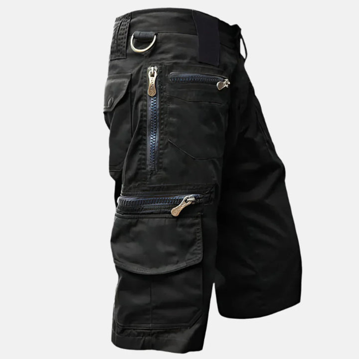 Knälång Passform Cargo Shorts för Män