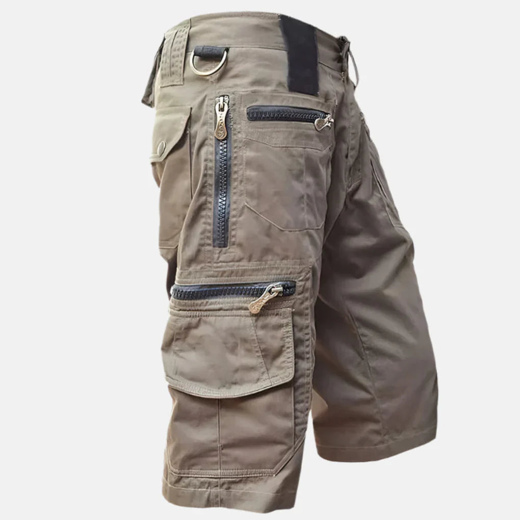 Knälång Passform Cargo Shorts för Män