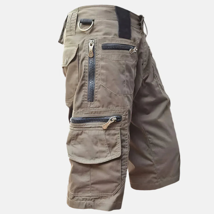 Knälång Passform Cargo Shorts för Män